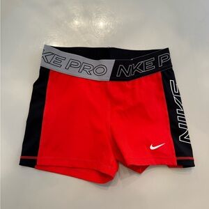 Nike Pro Shorts Women’s Size M Red and Black